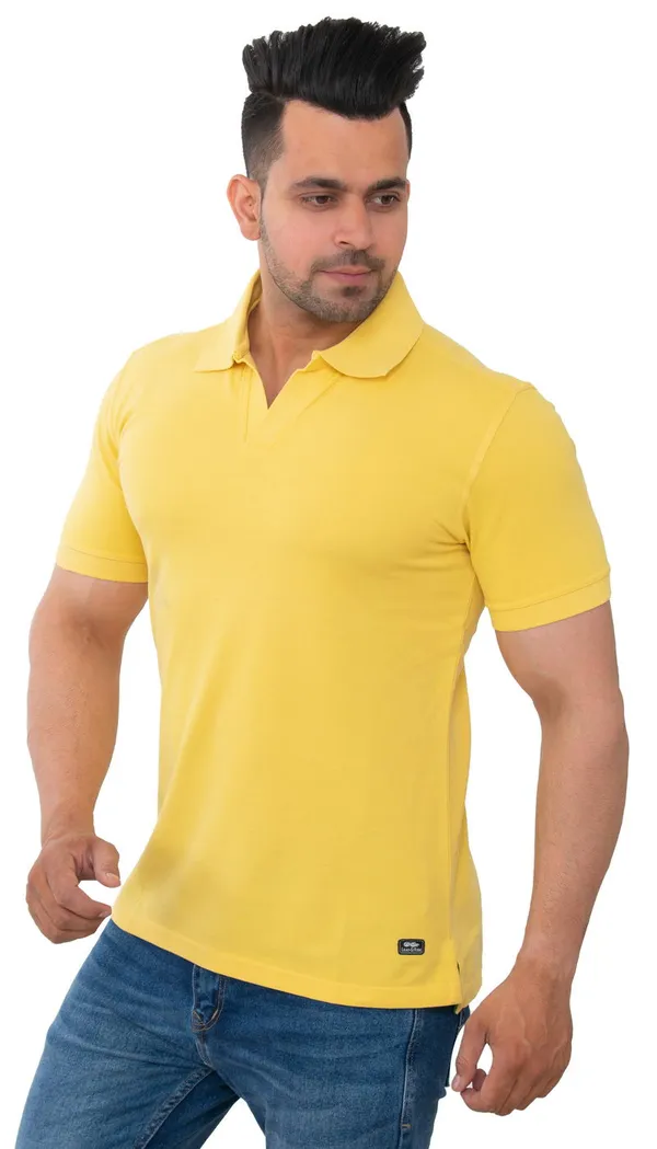 Golden_Yellow_Viva_Pure_Cotton_Blend_T-Shirt_For_Men