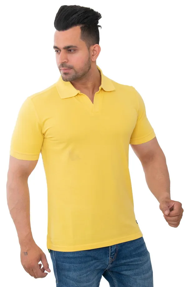 Golden_Yellow_Viva_Pure_Cotton_Blend_T-Shirt_For_Men