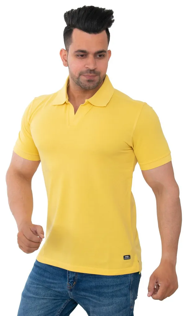 Golden_Yellow_Viva_Pure_Cotton_Blend_T-Shirt_For_Men
