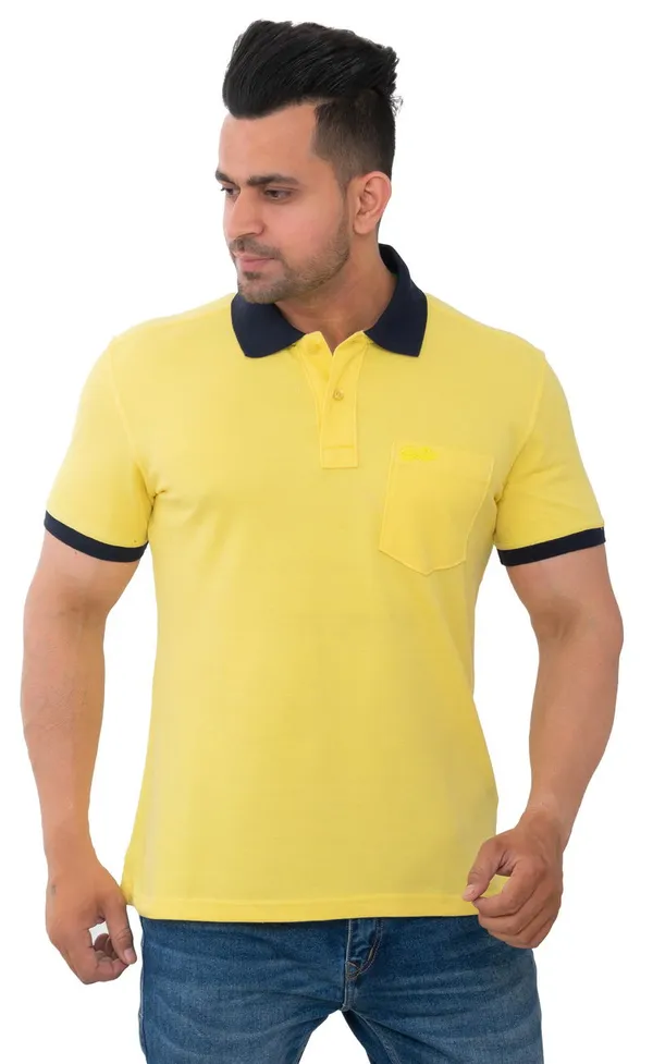 Soft_Light_Yellow_Pure_Cotton_Blend_T-Shirt_For_Men
