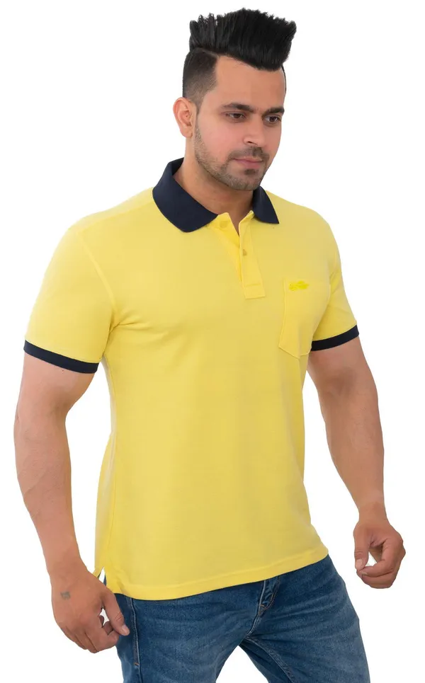 Soft_Light_Yellow_Pure_Cotton_Blend_T-Shirt_For_Men