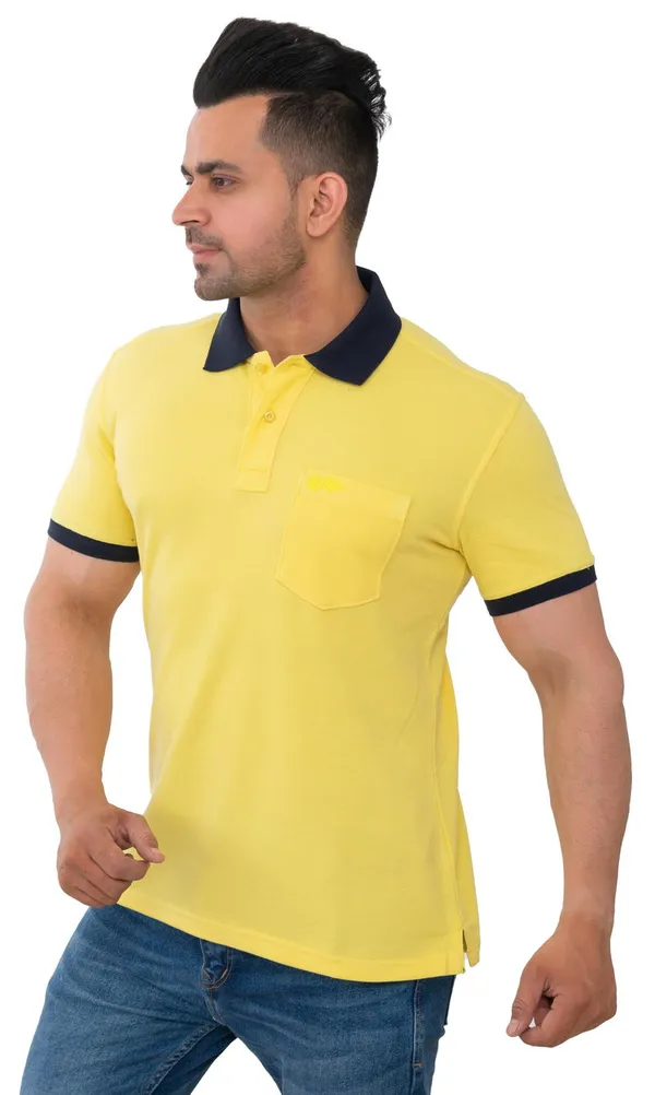Soft_Light_Yellow_Pure_Cotton_Blend_T-Shirt_For_Men