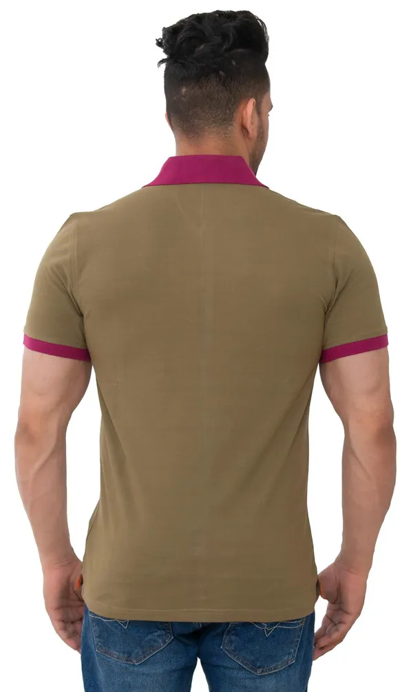 Khaki_Desert_Trail_Pure_Cotton_Blend_T-Shirt_For_Men