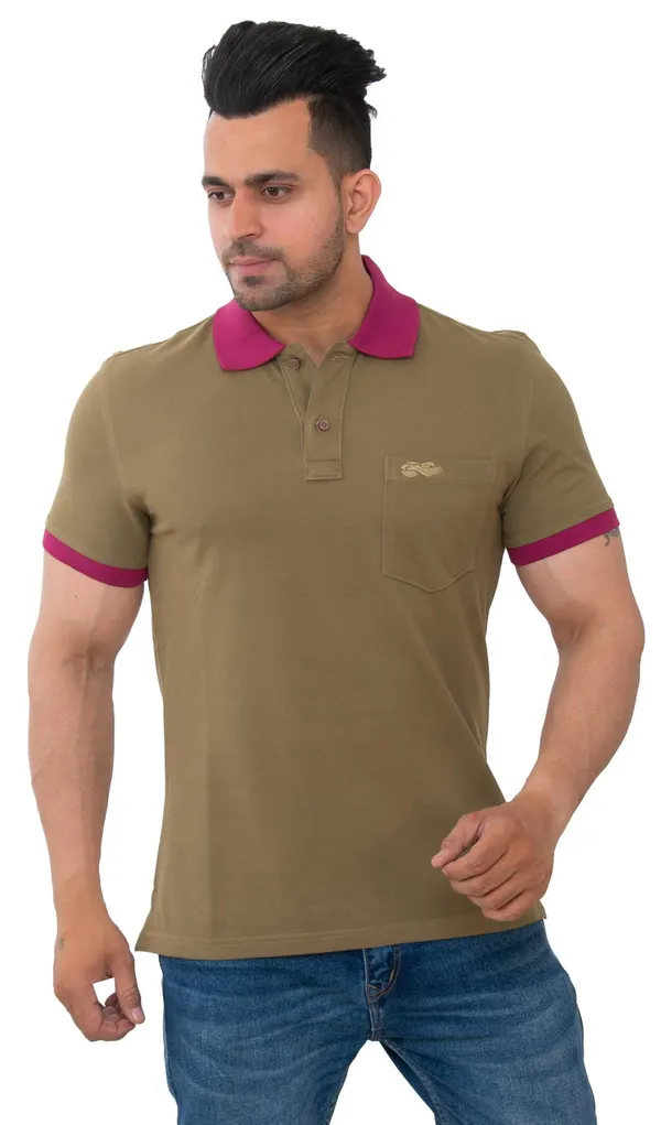 Khaki_Desert_Trail_Pure_Cotton_Blend_T-Shirt_For_Men
