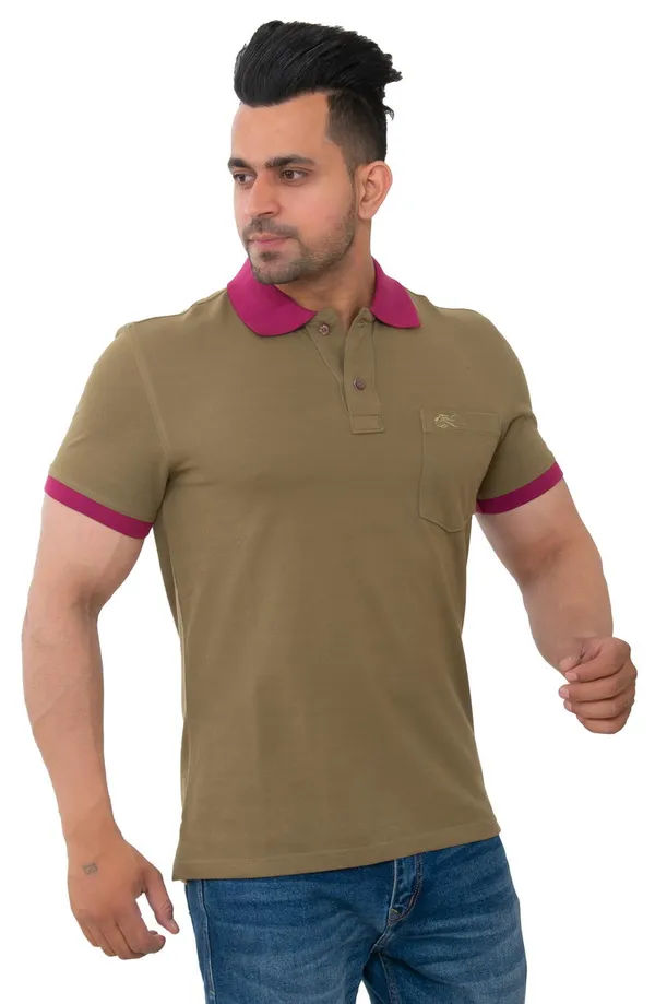 Khaki_Desert_Trail_Pure_Cotton_Blend_T-Shirt_For_Men