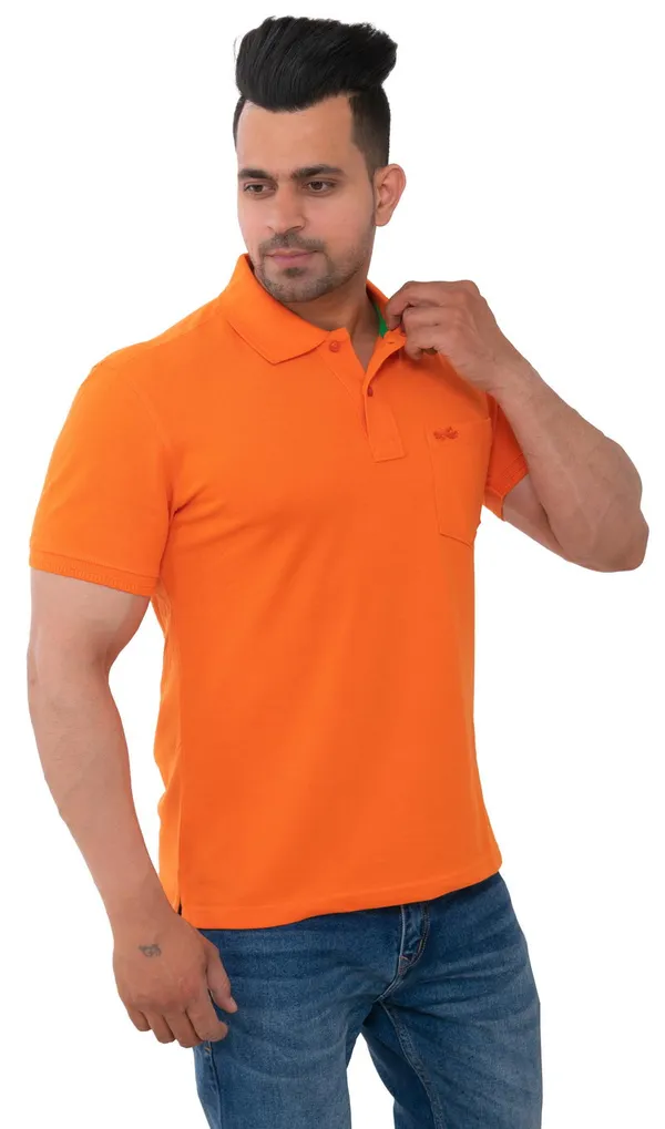 Sunburst_Orange_Pure_Cotton_Blend_T-Shirt_For_Men