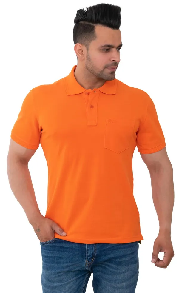 Sunburst_Orange_Pure_Cotton_Blend_T-Shirt_For_Men