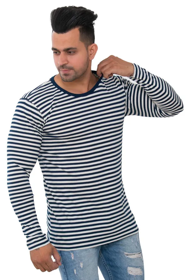 Mono_Black_&_White_Pure_Cotton_Blend_T-Shirt_For_Men