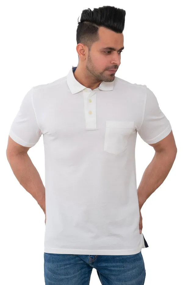 Pearl_White_Classic_Pure_Cotton_Blend_T-Shirt_For_Men