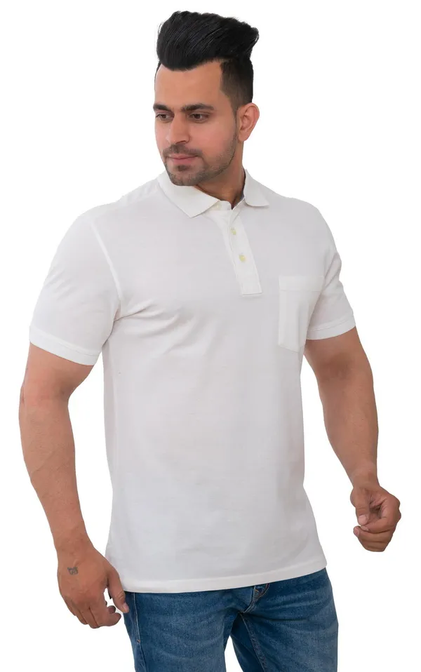 Pearl_White_Classic_Pure_Cotton_Blend_T-Shirt_For_Men