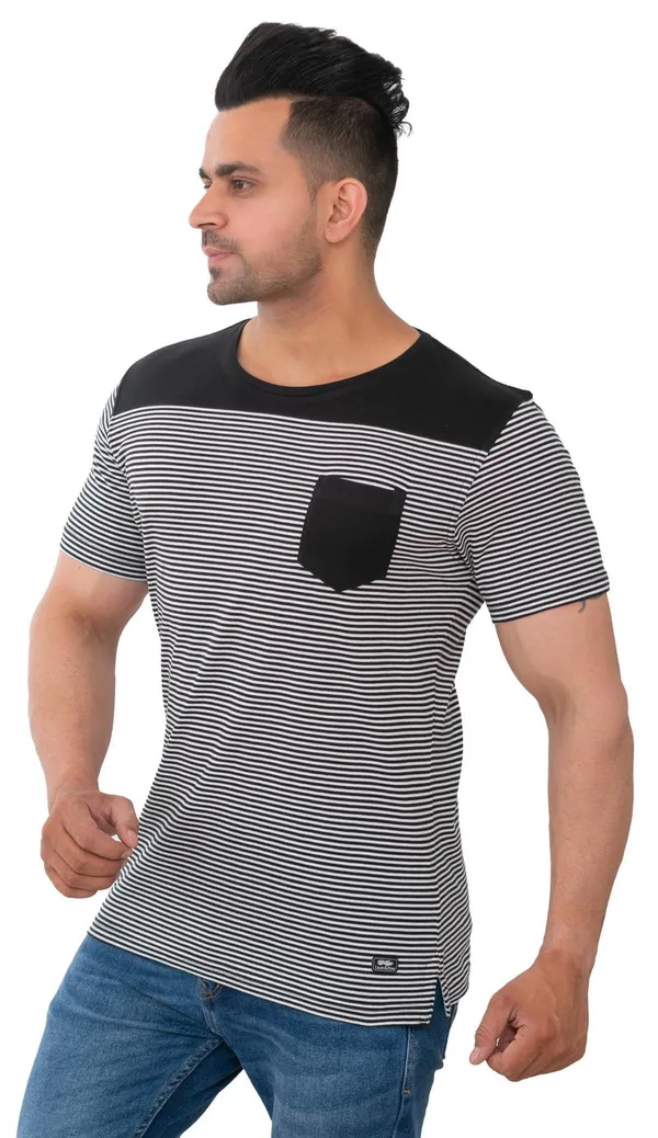 Grey_&_Black_Shadow_Cotton_Blend_T-Shirt_For_Men