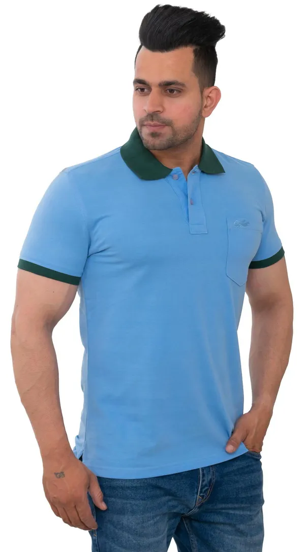 Aqua_Skyblue_Charm_Pure_Cotton_Blend_T-Shirt_For_Men