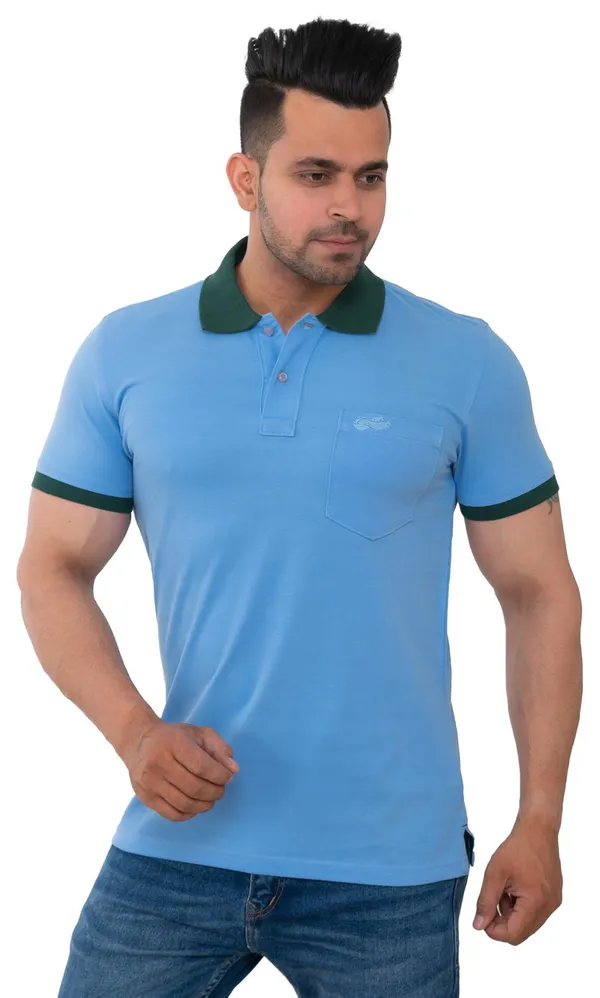 Aqua_Skyblue_Charm_Pure_Cotton_Blend_T-Shirt_For_Men