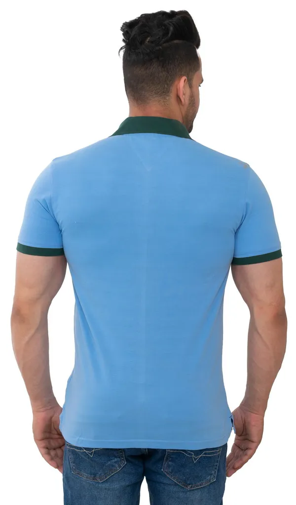 Aqua_Skyblue_Charm_Pure_Cotton_Blend_T-Shirt_For_Men