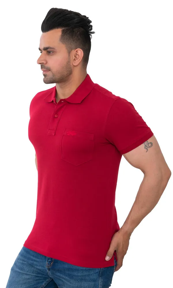 Crimson_Red_Edge_Pure_Cotton_Blend_T-Shirt_For_Men