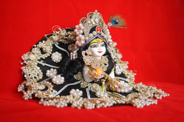 Black__Dust_Marbel_Laddu_Gopal_With_Poshak_And_Shringar_Handmade_|_Embroidered