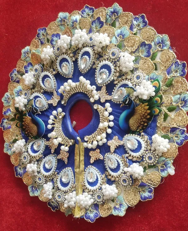 Handcrafted_Blue_Laddu_Gopal_Poshak__|_Peacock_Pattern_|_Embroidered
