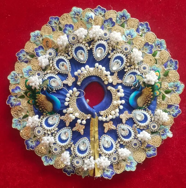 Handcrafted_Blue_Laddu_Gopal_Poshak__|_Peacock_Pattern_|_Embroidered