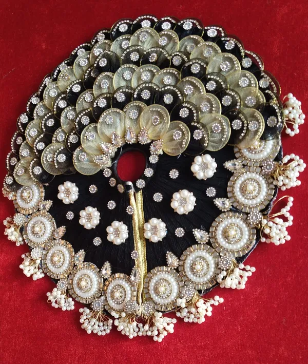 Handcrafted_black_Laddu_Gopal_Poshak_|_Rajsi_Pearl_|_Peacock_Pattern_|_Embroidered