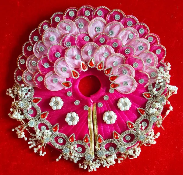 Handcrafted_rani_pinkdress_Laddu_Gopal_Poshak_|_Rajsi_Pearl_|_Peacock_Pattern_|_Embroidered