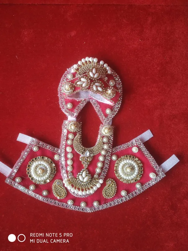 Red_Khatu_shayam_ji_dress_Handmade_|_Embroidered