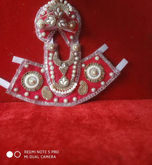 Red_Khatu_shayam_ji_dress_Handmade_|_Embroidered