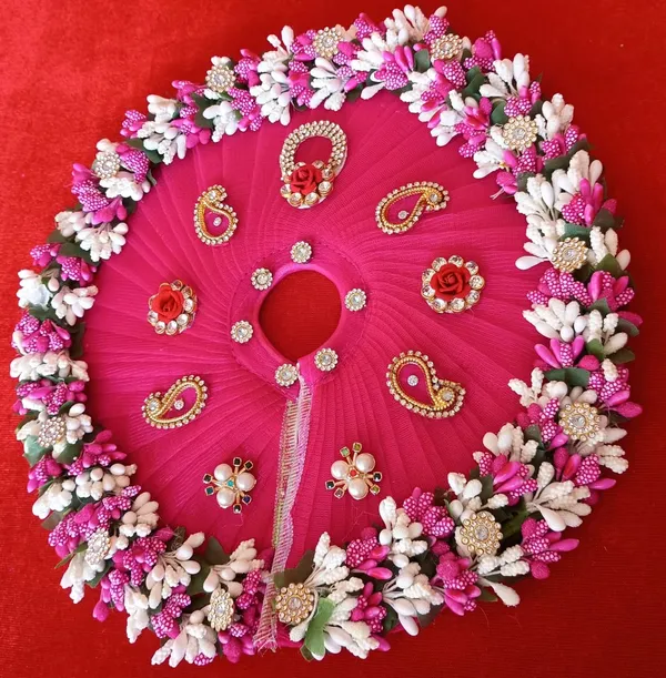 RANI_PINK_Laddu_Gopal_Poshak_Handmade_|_Embroidered