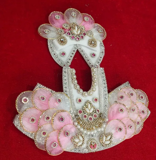 PINK_WHITE_Khatu_shayam_ji_dress_Handmade_|_Embroidered