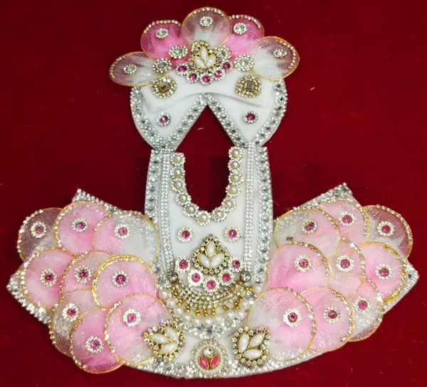 PINK_WHITE_Khatu_shayam_ji_dress_Handmade_|_Embroidered
