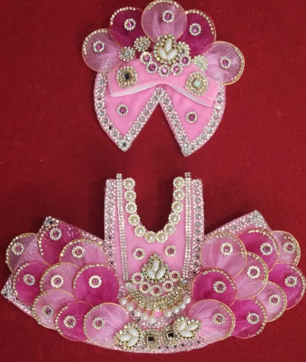 Pink_Rani_Khatu_shayam_ji_dress_Handmade_|_Embroidered