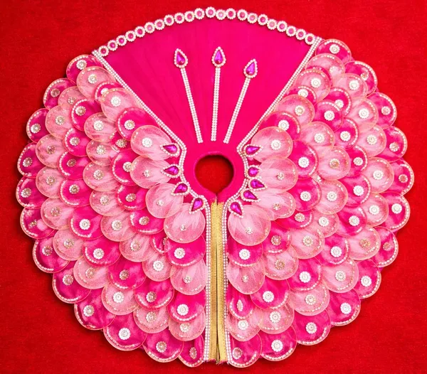 RANI_PINK_BUTTERFLY_Laddu_Gopal_Poshak_Handmade_|_Embroidered_