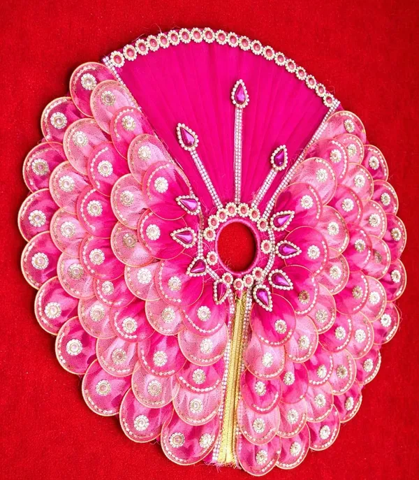 RANI_PINK_BUTTERFLY_Laddu_Gopal_Poshak_Handmade_|_Embroidered_
