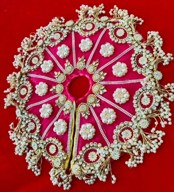 RANI_PINK_Laddu_Gopal_Poshak_Handmade_|_Embroidered