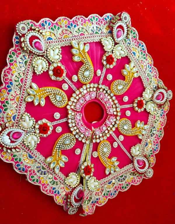 Rani_pink_Laddu_Gopal_Poshak_Handmade_|_Embroidered