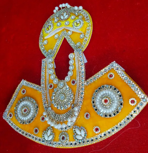 YELLOW_Khatu_shayam_ji_dress_Handmade_|_Embroidered