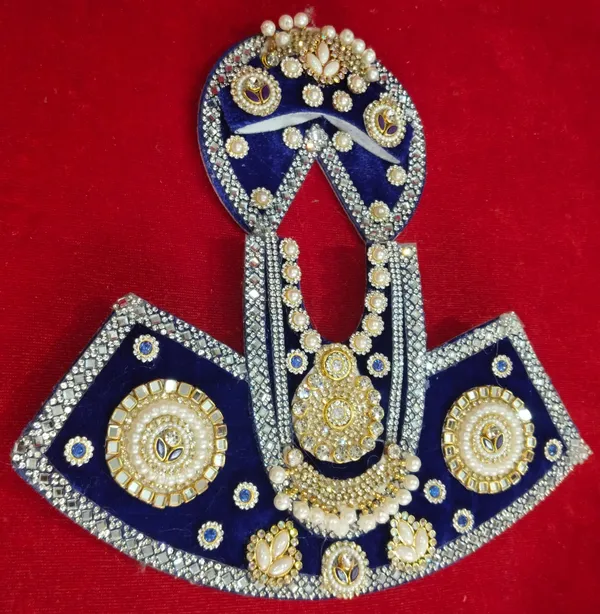 dark_blue_Khatu_shayam_ji_dress_Handmade_|_Embroidered