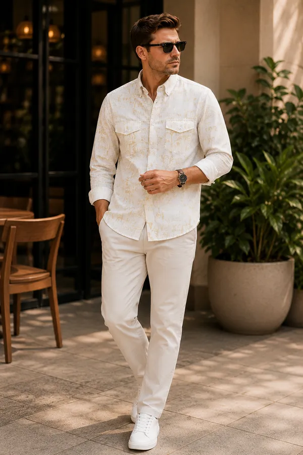 Pastel_Yellow_Striped_Cotton_Linen_Regular_Fit_Shirt_For_Men