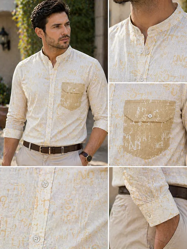 Pastel_Yellow_Striped_Cotton_Linen_Regular_Fit_Shirt_For_Men