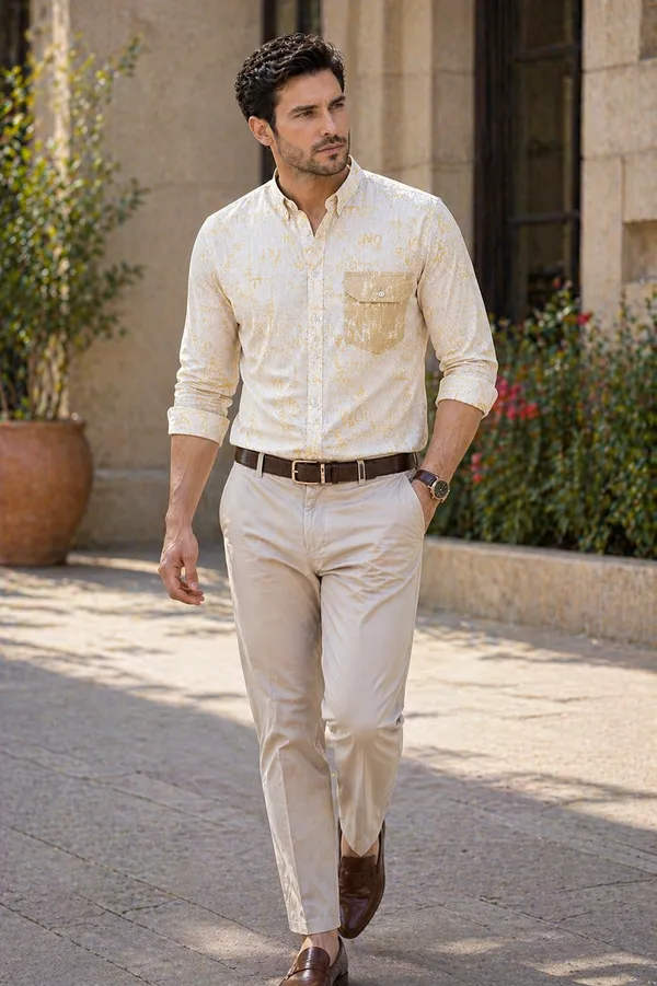 Pastel_Yellow_Striped_Cotton_Linen_Regular_Fit_Shirt_For_Men