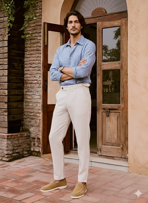 Blue_Cotton_Linen_Regular_Fit_Shirt_For_Men