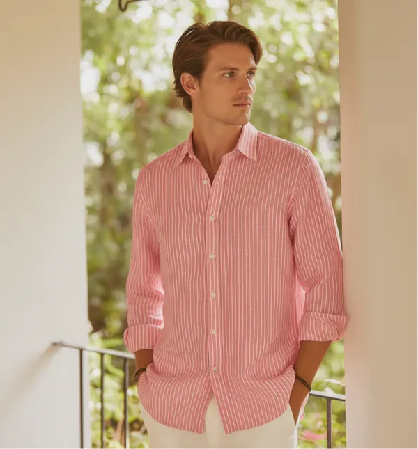 Pink_Cotton_Linen_Regular_Fit_Shirt_For_Men