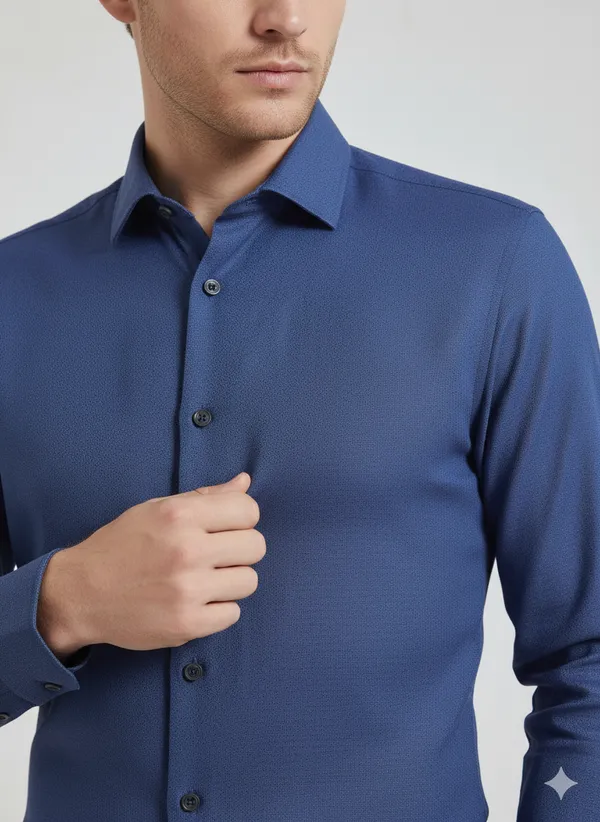 Royal_Blue_Cotton_Linen_Regular_Fit_Shirt_For_Men