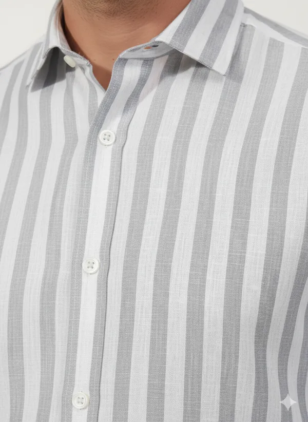 White_Cotton_Linen_Regular_Fit_Shirt_For_Men