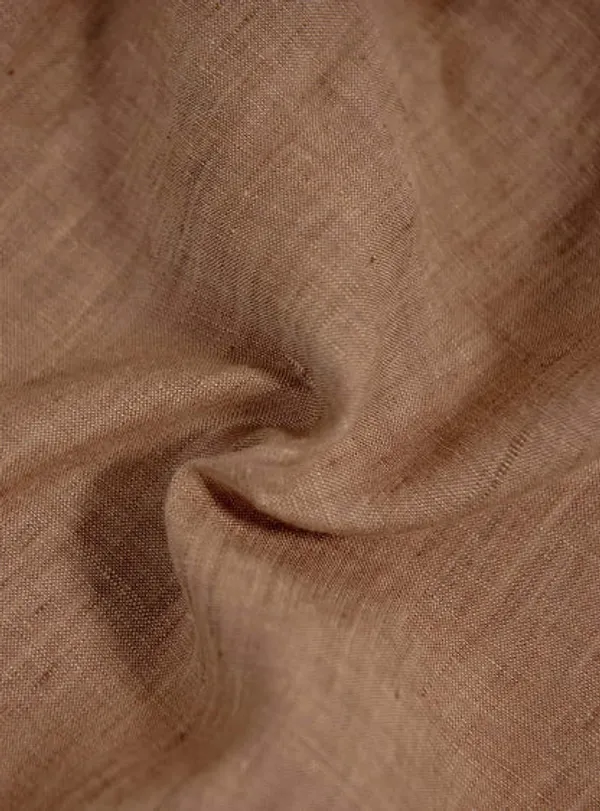 Brown_Cotton_Linen_Regular_Fit_Shirt_For_Men