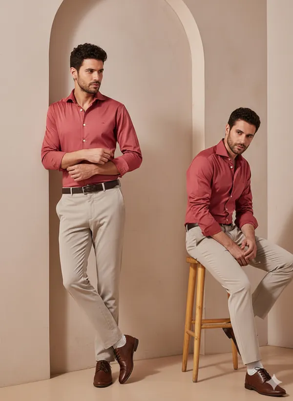 Brown_Cotton_Linen_Regular_Fit_Shirt_For_Men