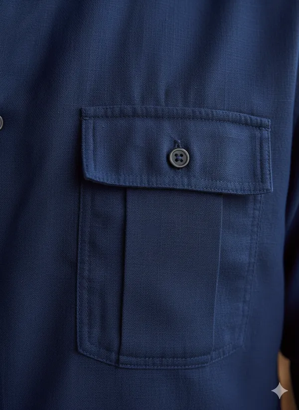 Navy_Blue_Cotton_Linen_Regular_Fit_Shirt_For_Men