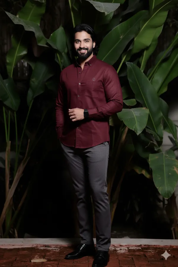 Brown_Cotton_Linen_Regular_Fit_Shirt_For_Men