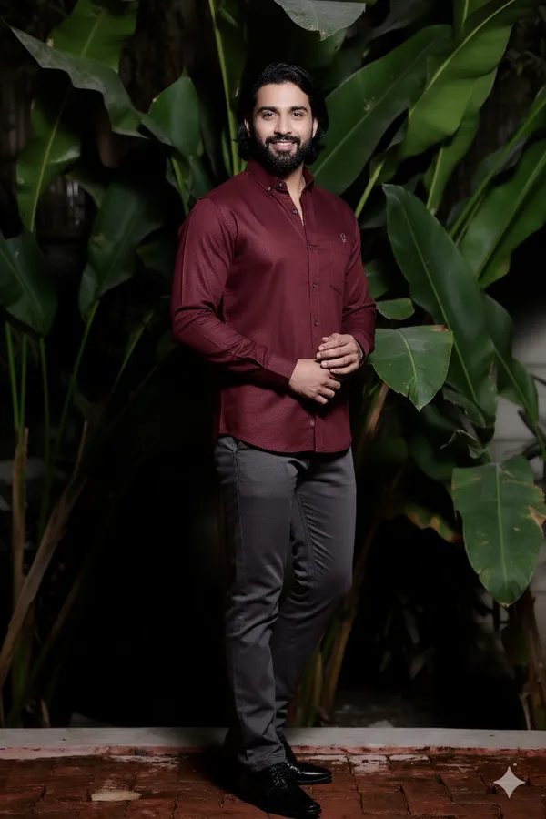 Brown_Cotton_Linen_Regular_Fit_Shirt_For_Men
