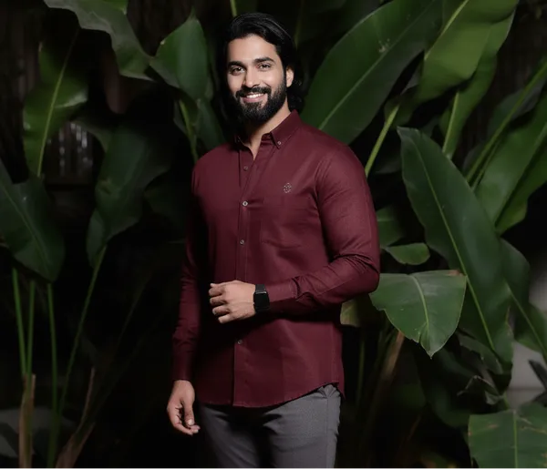 Brown_Cotton_Linen_Regular_Fit_Shirt_For_Men
