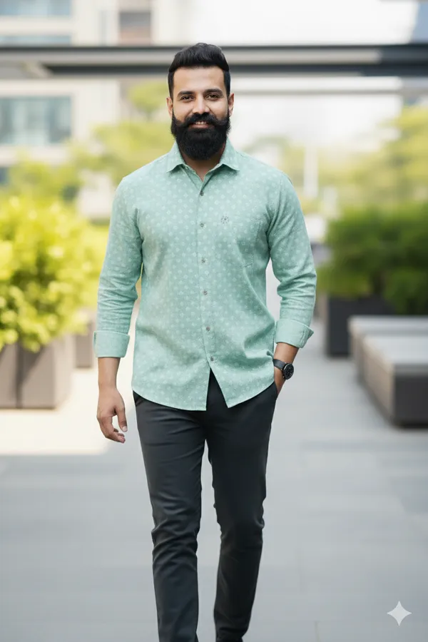 Midnight_Green_Cotton_Slim_Fit_Shirt_For_Men